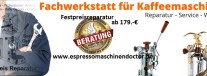 Festpreisreparatur für Espressomaschinen, La Pavoni, Gaggia, u.a