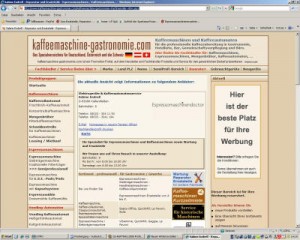 Unser Eintrag im Portal